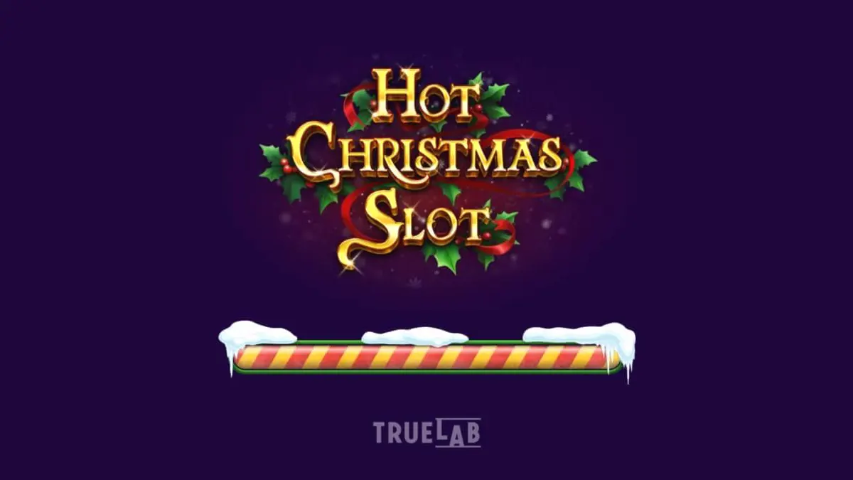 Tampilan visual Hot Christmas Slot dengan tema buah klasik dan dekorasi liburan